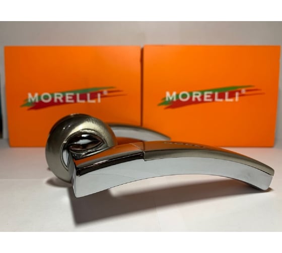 Дверная ручка MORELLI "Древо Жизни" MH-12 SN/CP, цвет - белый никель/ хром 9008567