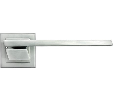 Дверная ручка MORELLI "GVI" MH-29 SC/CP-S, на квадратной накладке, цвет - матовый хром/ хром 9010142
