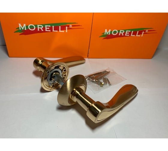 Дверная ручка MORELLI "London Eye" MH-26 SG/GP, цвет - матовое золото/ золото 9009872