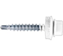 Кровельный саморез ЦКИ KRS 5.5х19, по металлу, сверлоконечный, белый RAL 9003, Ц, уп. 200 шт. 65048