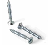 Саморез универсальный Квадра 4x25 белый, потайная голова, цинк, коробка 1000 шт. 403025100001