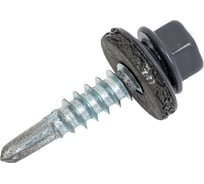 Саморез кровельный Zitar сверло, 5,5x25 RAL-7024 графит серый 250 шт. ведро 159831