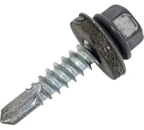 Саморез кровельный Zitar сверло, 5,5x25 RAL-7024 графит серый 60 шт. коробка с ок 159837