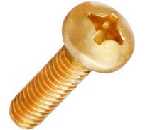 Винт ООО ПКФ Сварком ПКГ 6x16 латунь DIN 7985 (уп/10шт.) Крепеж k00010179