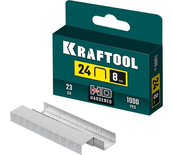 Скобы для плайера KRAFTOOL 8 мм, тип 24, 1000 шт. 31724-08 1