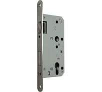 Корпус замка с роликом DOORLOCK DL401R/C/55/20/SSS матовая нержавеющая сталь, под цилиндр, бэксет 55 мм, фронтальная планка 20 мм 75306