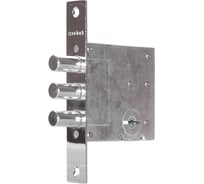 Корпус сувальдного замка DOORLOCK DL8257K/Z/60мм, 5 длинных ключей, хромированная фронтальная планка 26x155 мм, диаметр ригелей 14 мм 75327
