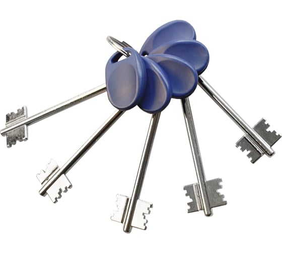 Корпус сувальдного замка DOORLOCK DL8257K/Z/60мм, 5 длинных ключей, хромированная фронтальная планка 26x155 мм, диаметр ригелей 14 мм 75327