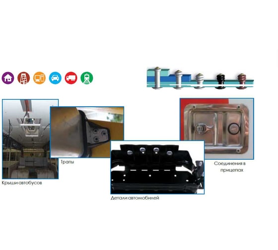Заклепка вытяжная FixMaster O6,4х15,3 AL/ST арт. 64153