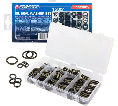 Набор шайб резино-металлических Forsage 150 штук F-068582(65427)