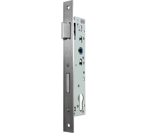 Корпус замка Doorlock DL301 30/92/24/8 SSS нержавеющая сталь, для профильных дверей, фронтальная планка 24x245 мм, запорная планка 75369 1