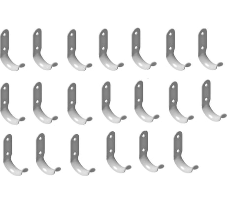 Крючок-вешалка Левша №7 белый 20 шт. У8-667920.Б