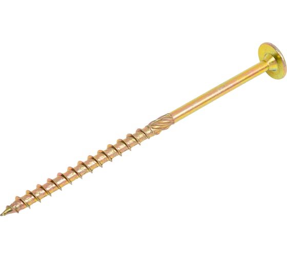 Саморез конструкционный Zitar тарельчатый ЖЦ, Torx 8x160 50 шт, коробка 159955