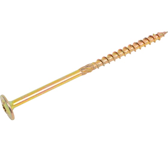 Саморез конструкционный Zitar тарельчатый ЖЦ, Torx 8x160 50 шт, коробка 159955