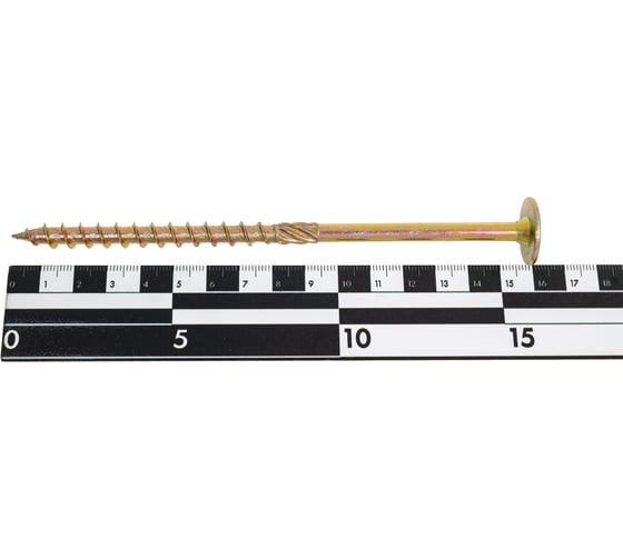 Саморез конструкционный Zitar тарельчатый ЖЦ, Torx 8x160 50 шт, коробка 159955