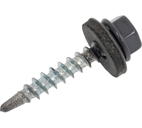 Саморез кровельный 4,8x29 RAL 7024 графитовый серый, по дереву (100шт.) ВИ 1299103