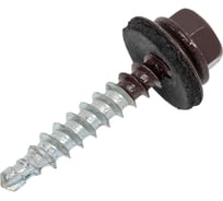 Саморез кровельный 4,8x29 RAL 8017 шоколадно-коричневый, по дереву (100шт.) ВИ 1299105