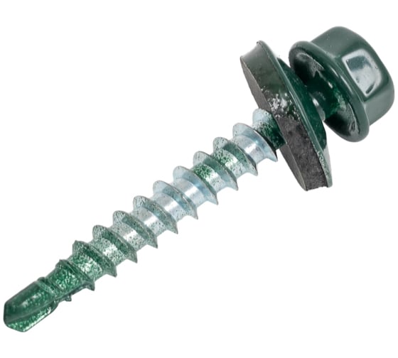 Саморез кровельный 4,8x35 RAL 6005 зелёный мох, по дереву (1кг) ВИ 1299290 1