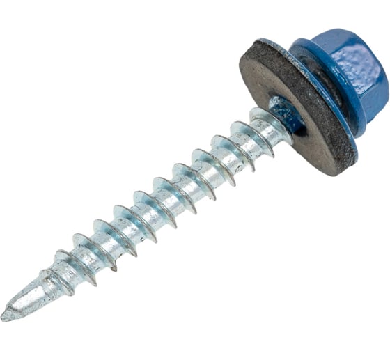 Саморез кровельный 4,8x35 RAL 5005 сигнальный синий, по дереву (1кг) ВИ 1299291 1