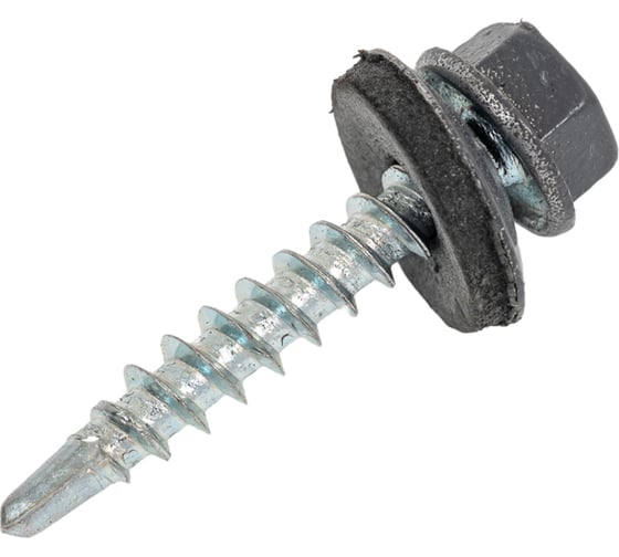 Саморез кровельный 4,8x29 RAL 7024 графитовый серый, по дереву (1кг.) ВИ 1299293 1