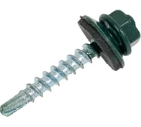 Саморез кровельный 4,8x29 RAL 6005 зелёный мох, по дереву (1кг.) ВИ 1299296