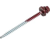 Саморез кровельный 4,8x70 RAL 3005 винно-красный, по дереву (30шт.) ВИ 1299111