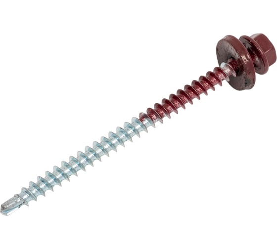 Саморез кровельный 4,8x70 RAL 3005 винно-красный, по дереву (30шт.) ВИ 1299111 1