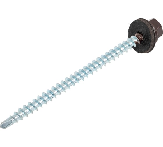 Саморез кровельный 4,8x70 RAL 8017 шоколадно-коричневый, по дереву (30шт.) ВИ 1299112 1