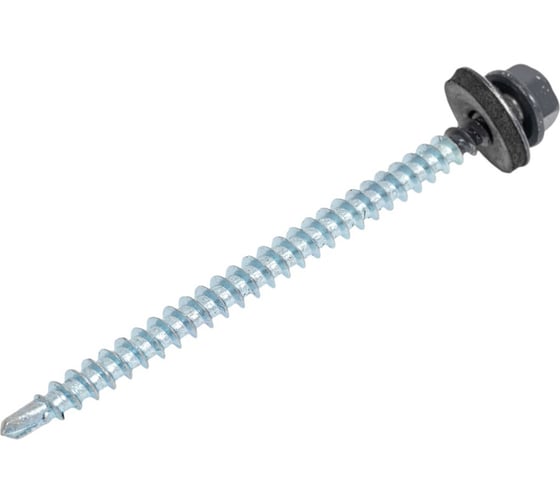 Саморез кровельный 4,8x70 RAL 7024 графитовый серый, по дереву (30шт.) ВИ 1299110