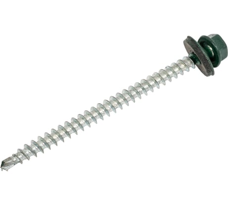 Саморез кровельный 4,8x70 RAL 6005 зелёный мох, по дереву (30шт.) ВИ 1299113
