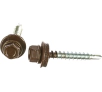 Саморез кровельный 5,5x25 RAL 8017 шоколадно-коричневый, по металлу (90шт.) ВИ 1299174