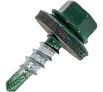 Саморез кровельный 4,8x19 RAL 6005 зеленый мох, по дереву 100шт. 1299352