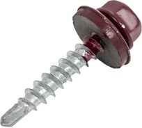 Саморез кровельный 4,8x29 RAL 3005 винно-красный, по дереву 100шт. 1299104