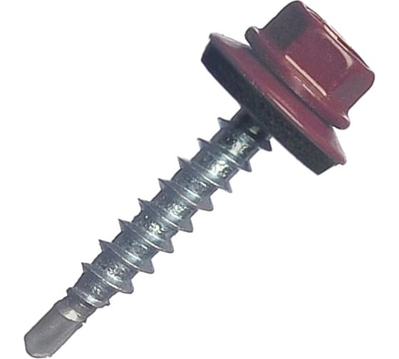 Саморез кровельный 4,8x19 RAL 3005 винно-красный, по дереву 1кг 1299285 1