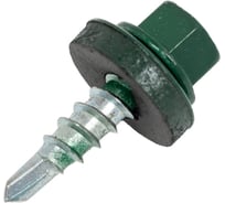Саморез кровельный 4,8x19 RAL 6005 зеленый мох, по дереву 1кг 1299286
