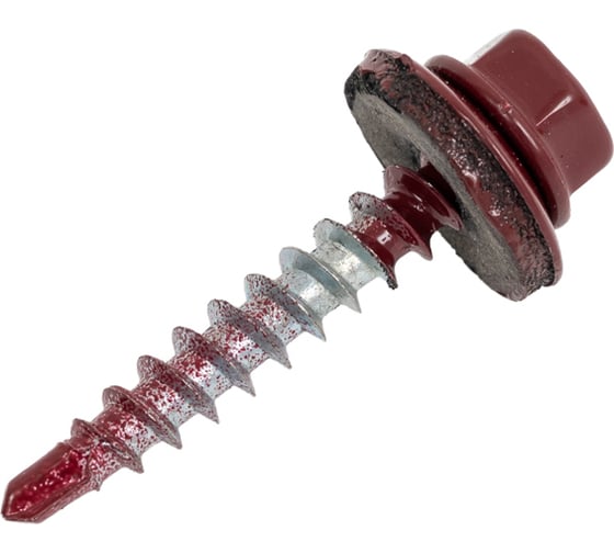Саморез кровельный 4,8x29 RAL 3005 винно-красный, по дереву 1кг 1299294 1