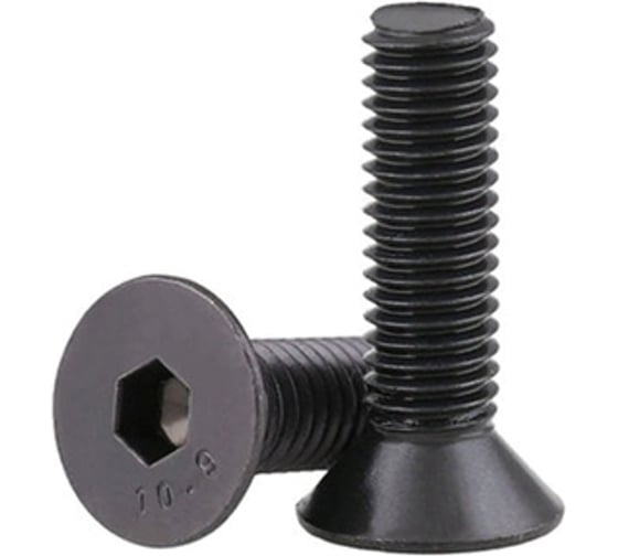 Винт ЦКИ DIN7991 М4х12 черный RAL9011 A2 HEX 2.5 уп. 200 шт. 63108 1