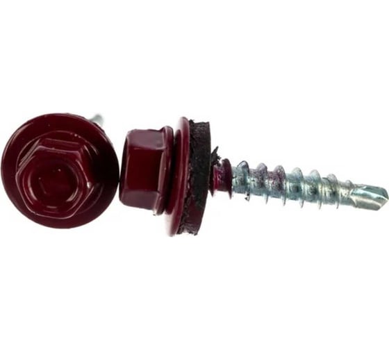 Саморез кровельный Винно-красный BlackWeld 4,8x19 RAL3005 (300) 144681 1