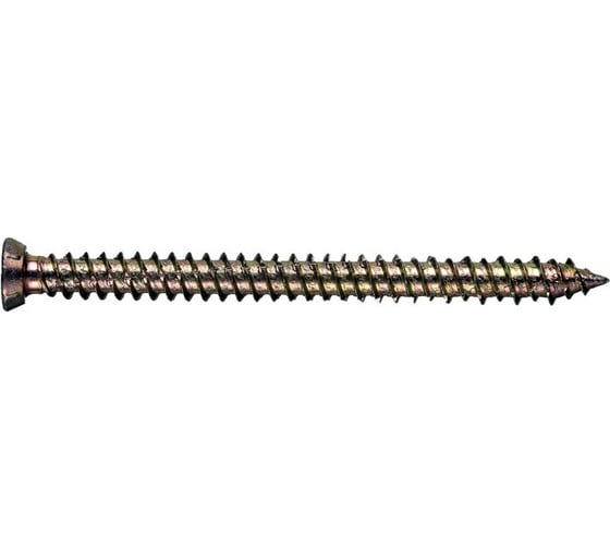 Шуруп по бетону BlackWeld 7,5x132, желтый цинк, 100 шт. 144779 1
