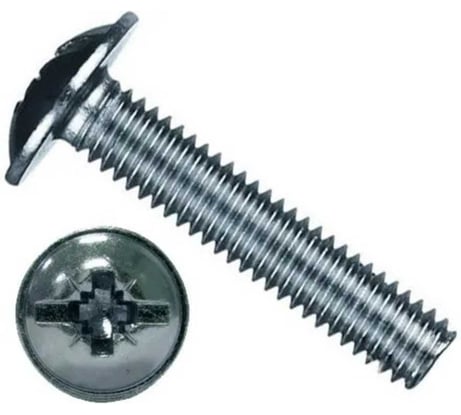 Винт с полукруглой головкой и прессшайбой BlackWeld 8x40, цинк, DIN 967, 150 шт. 144491