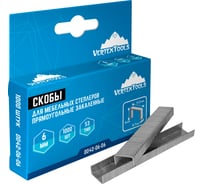 Скобы для мебельных степлеров vertextools 6 мм 0042-06-06