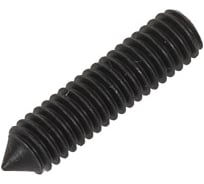 Установочный винт с внутр. шестигранником КРЕП-КОМП черный, DIN 914, 4х16, пр. 12.9, конический конец вук416пр