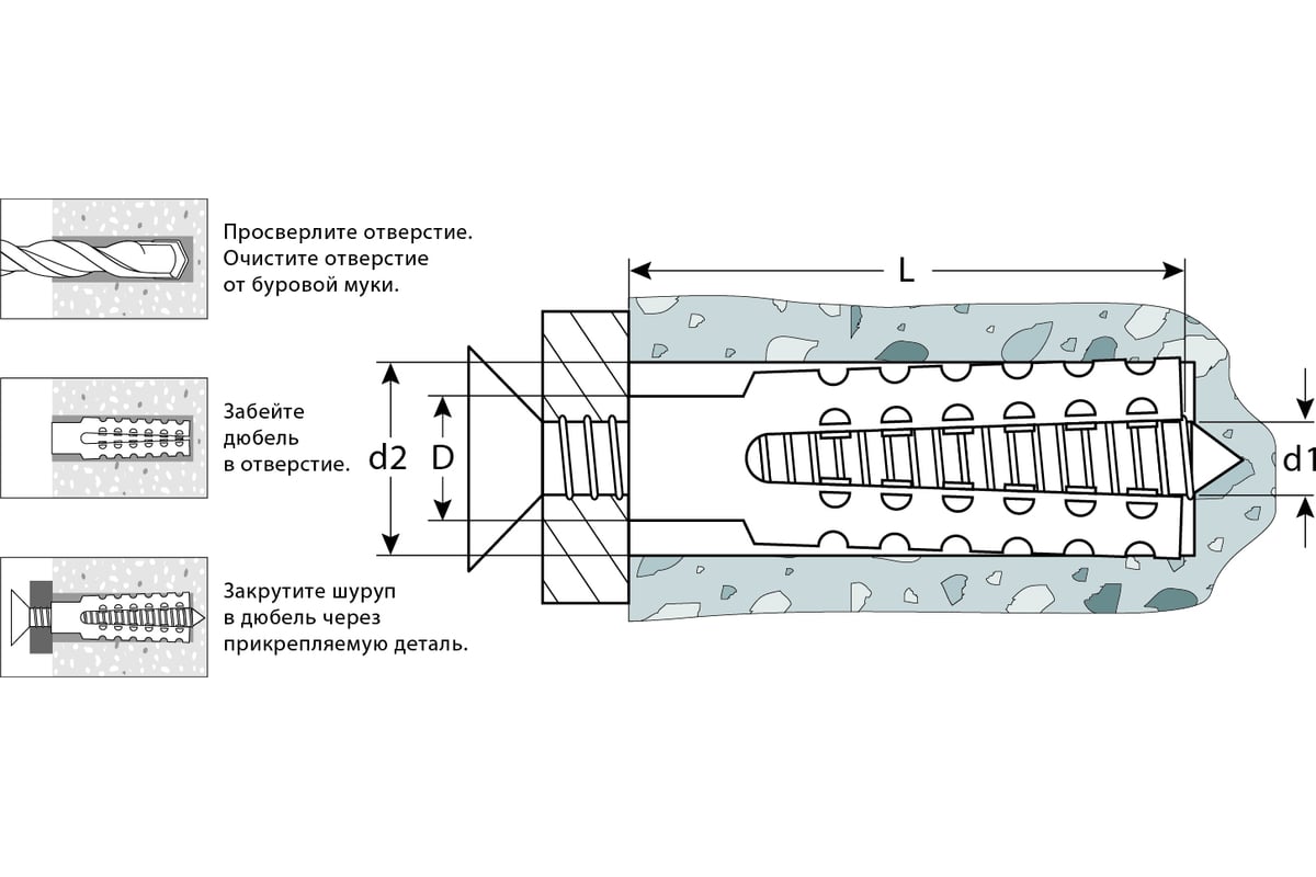 Металлический дюбель для газобетона ЗУБР 8x60 мм, 100 шт. 302922-08-060 -  выгодная цена, отзывы, характеристики, фото - купить в Москве и РФ