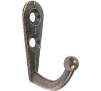 Мебельный крючок ТУНДРА VINTAGE 009 однорожковый, цвет бронза, 1 шт. 5247924