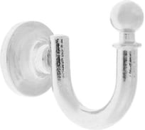 Мебельный крючок TUNDRA КМ1012ASN однорожковый, цвет хром, 1 шт. 6487597