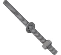 Анкерная шпилька ЕВРОПАРТНЕР 10x110мм для химического анкера, с гайкой и шайбой, покрытие ТДЦ, кл.пр 5.8 (2 шт.) 12 0240 2