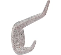 Мебельный крючок TUNDRA Krep КМ02CW двухрожковый, цвет медь на белом 3853824