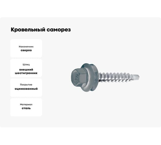 Кровельный саморез SWFS RAL-7004 ZP 4,8х28, 250 шт. тов-046980