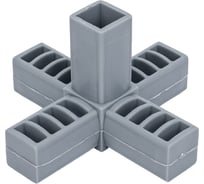 Пластиковый соединитель для трубы ПилотПро 20х20 мм, 5-пал., смежн. 17995 18731490