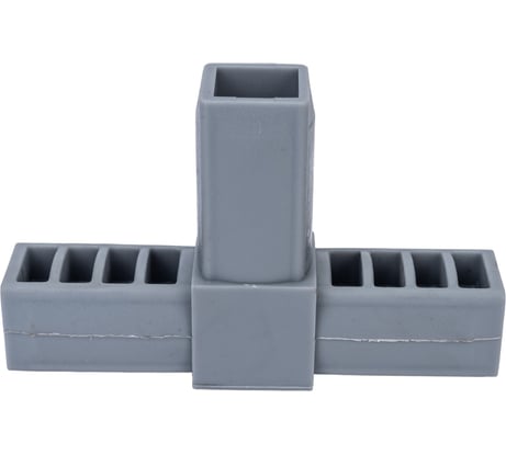 Пластиковый соединитель для трубы ПилотПро 20х20 мм, 3-пал., Т-обр. 17991